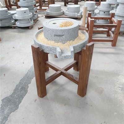 手推天然石磨磨盘花岗岩石头手工豆浆机老式豆浆磨子家用磨面粉