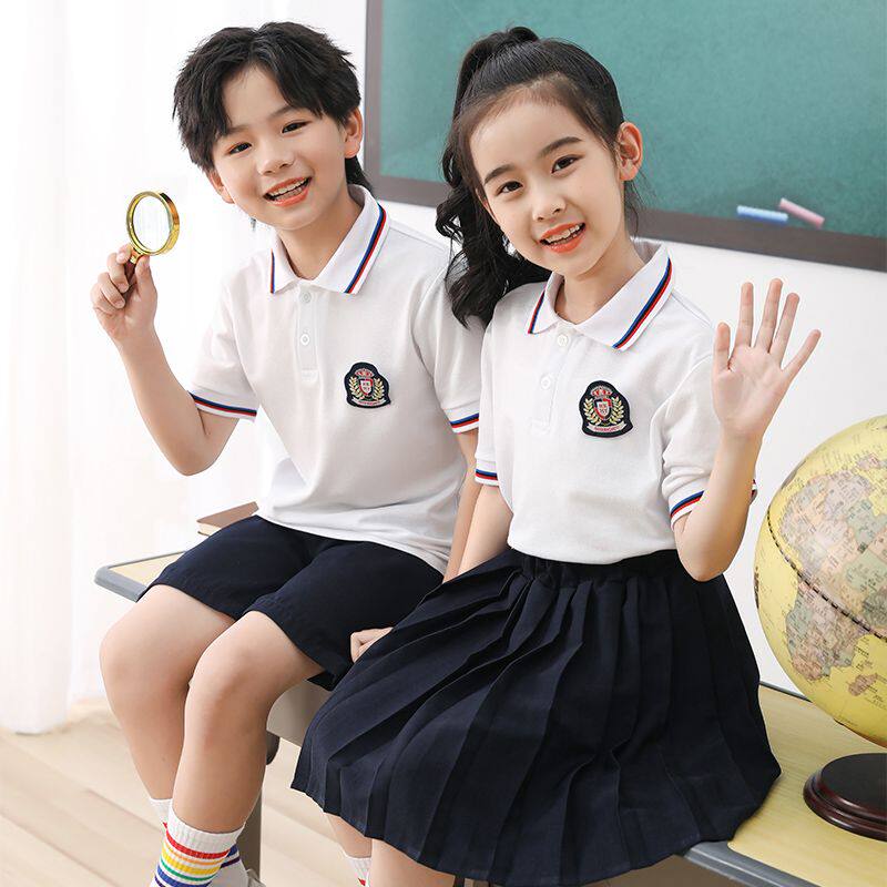 校服短袖夏季套装幼儿园园服小学生校服短袖中大童半袖毕业班班服