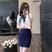职业装 气质女神范白色酒店空姐美容院工作服夏季 女职业装 上衣衬衫