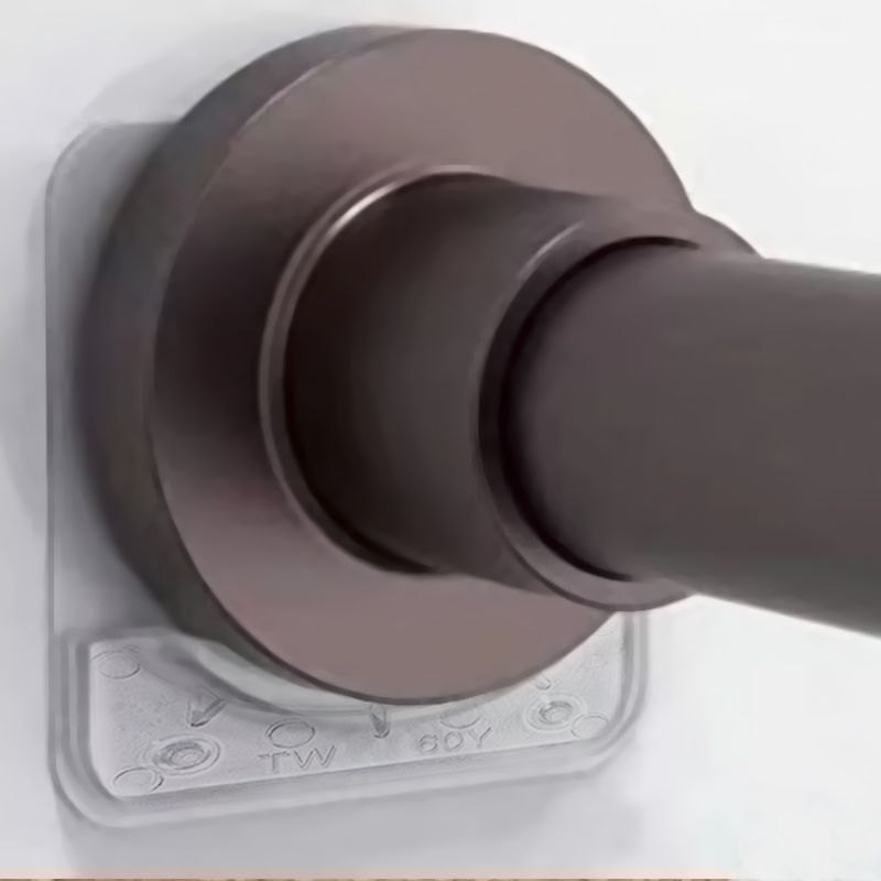 粘贴免打孔伸缩杆固定托固定器窗帘杆托座器横杆门帘