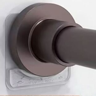 粘贴免打孔伸缩杆固定托固定器窗帘杆托座器横杆门帘