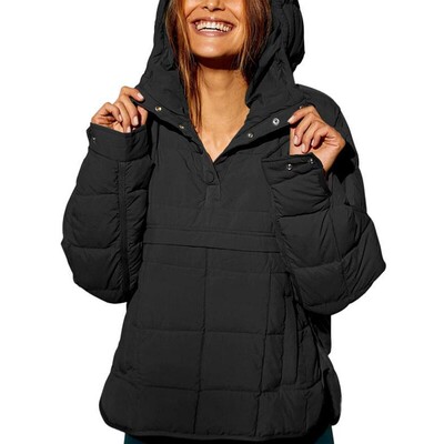 Puffer Pullover Jacket Womens Quilted Pullover Women