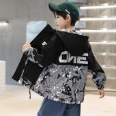 薄款 男孩中大童时髦洋气风衣外套春秋款 帅气 新款 男童外套2025春季