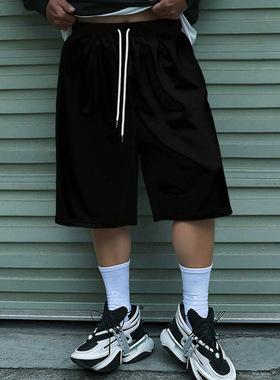 B 22443 Solid Drawstring Beach Shorts 纯色抽绳沙滩短裤