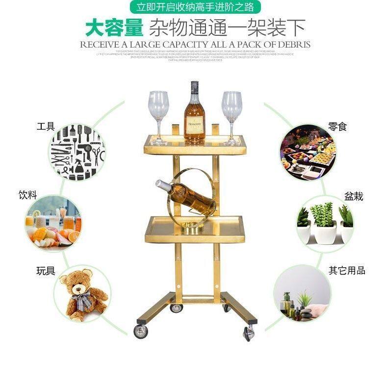 两层不锈钢理发烫染车美容美发推车剪发手新款折叠可移动挂墙美甲