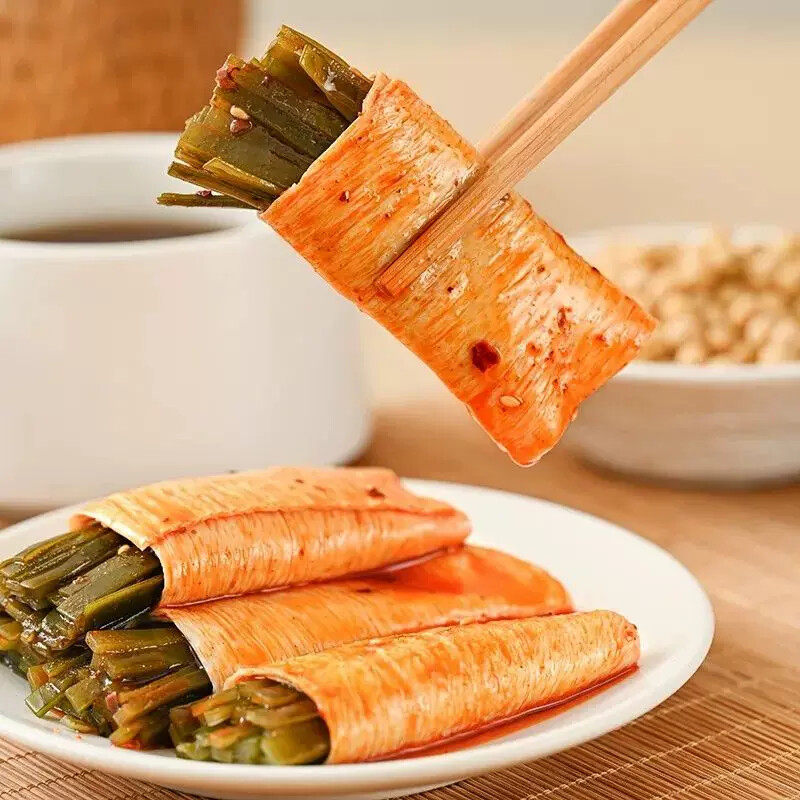 海带脆菇夹心豆皮卷深夜饱腹杏鲍菇豆制品小包装休闲零食香斯哩