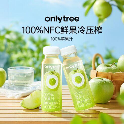 Only Tree100%青苹果汁小瓶饮料整箱节日聚餐开盖即饮品饮料