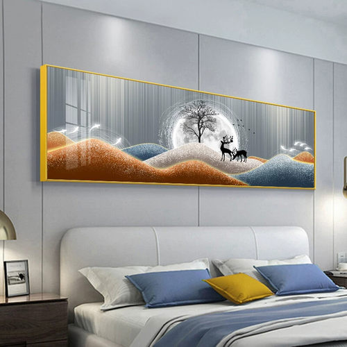卧室床头装饰画现代简约客厅沙发墙画主卧壁画轻奢房间背景墙挂画