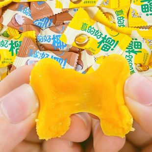 椰子榴莲爆浆软糖椰子味榴莲味软糖夹心爆浆糖果酒店招待休闲糖果