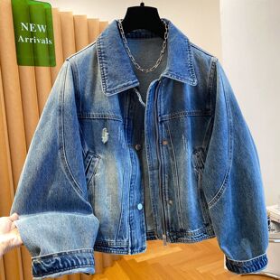 宽松休闲百搭洋气夹克衫 版 2026新款 翻领牛仔外套女短款 春 型好看
