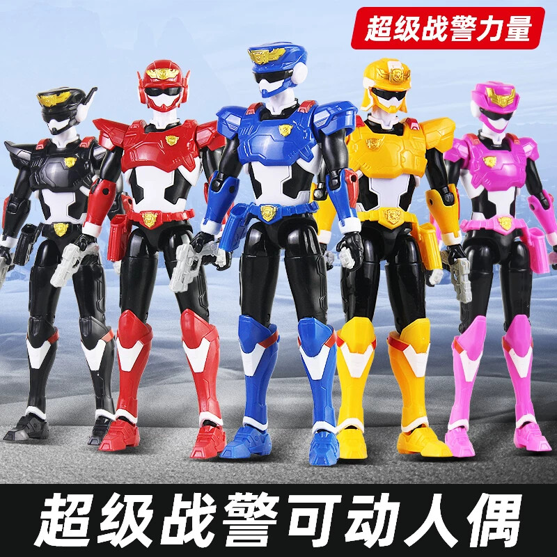 迷你特工队7超级战警力量玩具人偶手办可动公仔福乐警察机甲礼物