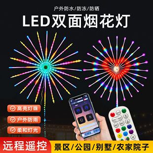 新款升级双面发光编程彩灯七彩烟花灯草坪灯春节2026新年彩灯美女