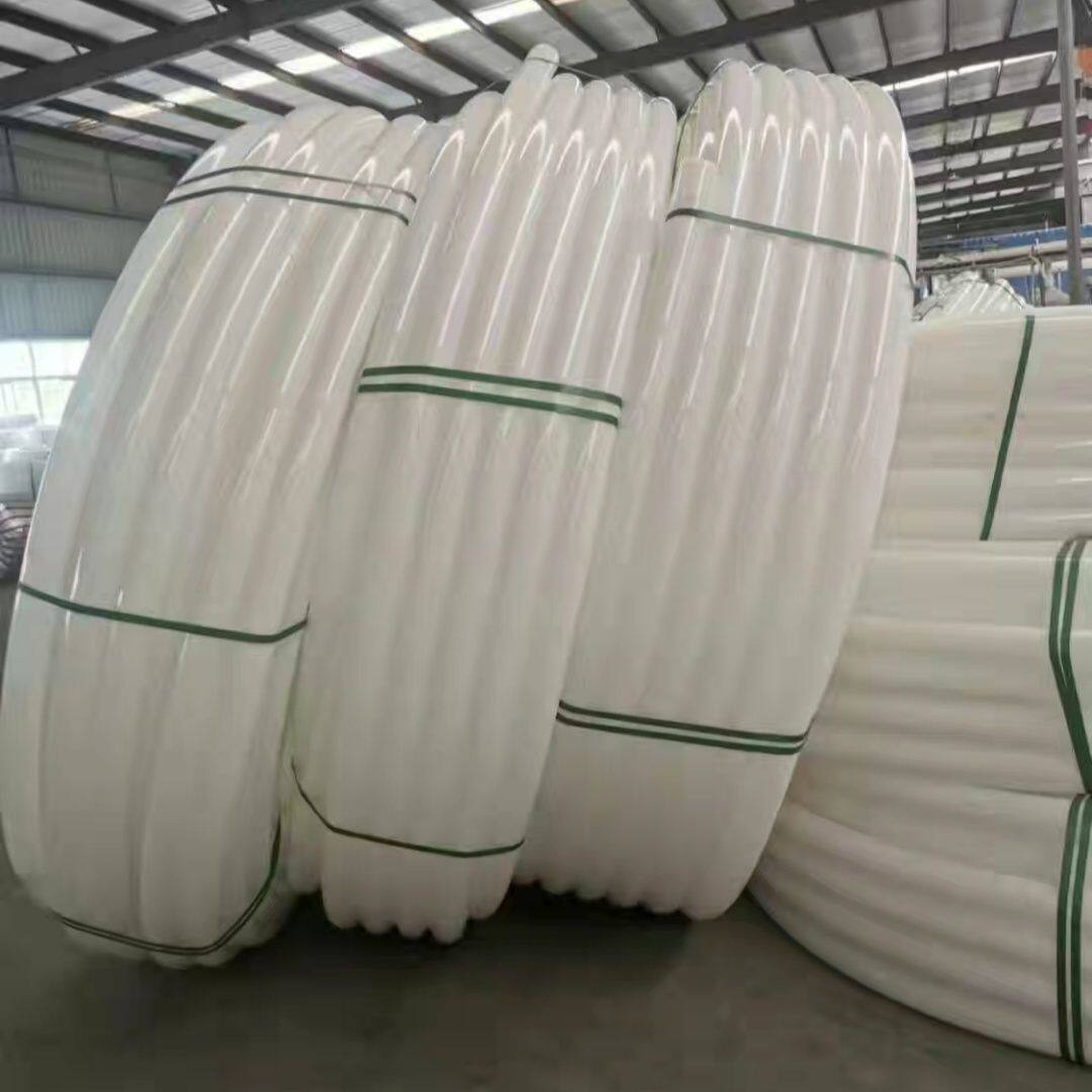 大口径白色盘管硬管pe水管2寸2.5寸3寸波纹内衬管塑料管