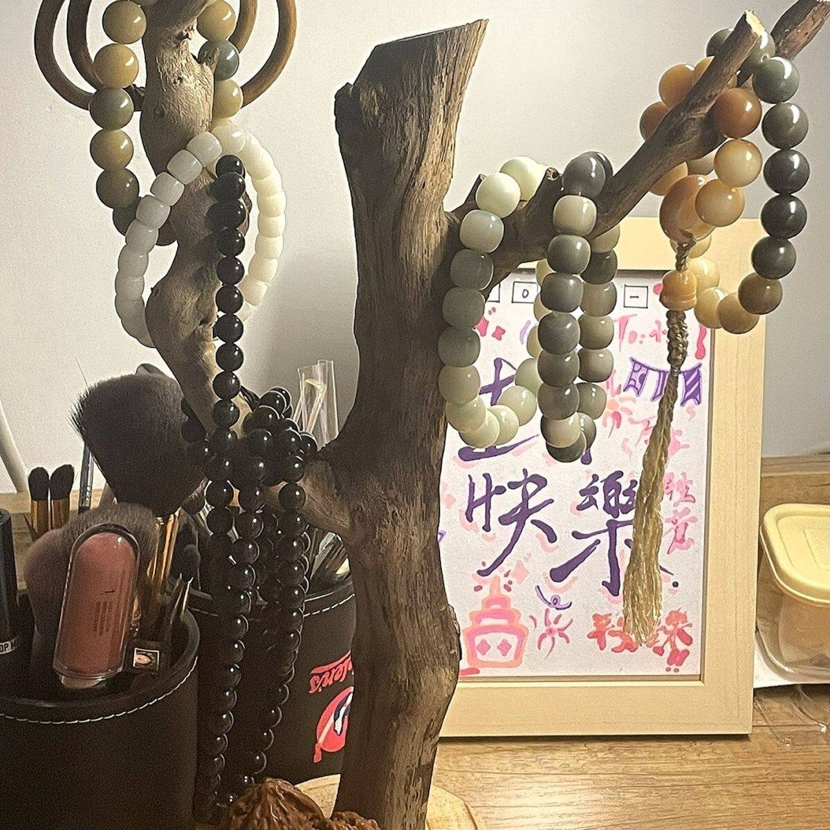 实木玄关文玩展示架手表钥匙手链手镯首饰收纳架