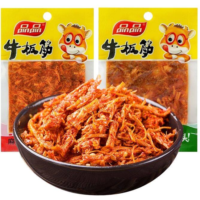 新麻辣味烧烤牛板筋丝状8袋12g牛肉四川休闲零食牛板筋小包装
