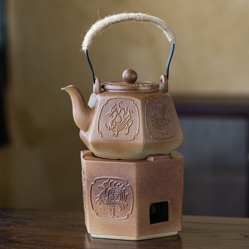 围炉煮茶碳烤火炉家用功夫茶具炉泡茶壶室内烤套装炭炉烧水壶陶壶