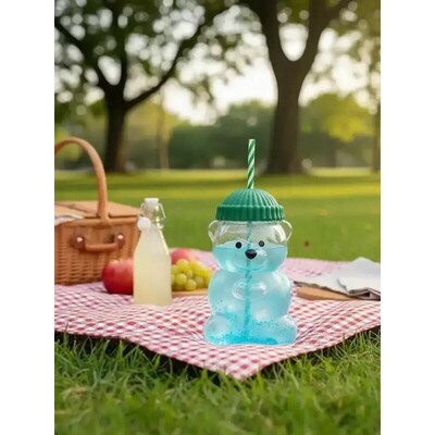 High Temperature Resistant Cup with Straw Christmas Holiday