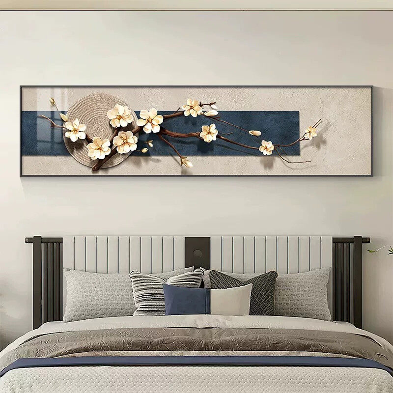 新中式字画卧室床头装饰画客厅沙发背景墙茶室壁画书房山水挂画