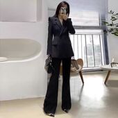 收腰套装 春秋气质女神干练西装 显瘦西服 新款 高级工作服职业职业装