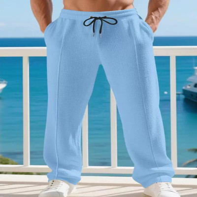 Men's British Gentleman Waffle Knit Joggers Loose Fit