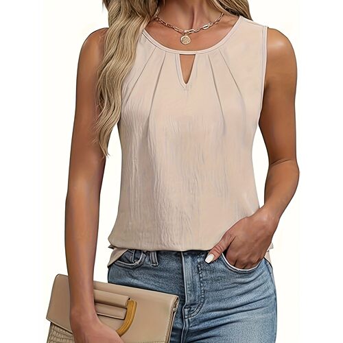 Z 39991 Sheer Sleeves Top 雪纺背心上衣 亚马逊跨境欧美