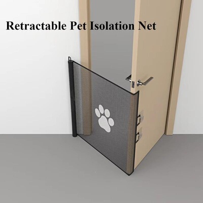 NoDrill Retractable Pet Gate Automatic Expandable Barrier