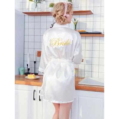 C 85643 Bridal Party Embroidered Sleepwear 刺绣睡衣 跨境代发