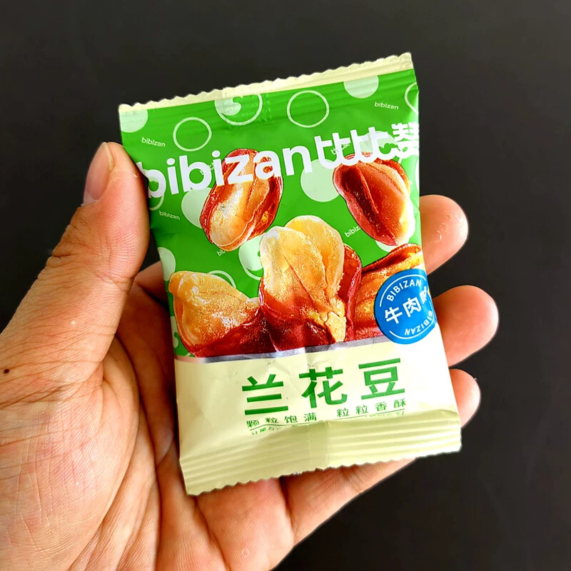 新比比赞兰花豆牛肉味麻辣零食小吃休闲食品胡豆好吃的下酒菜蚕豆