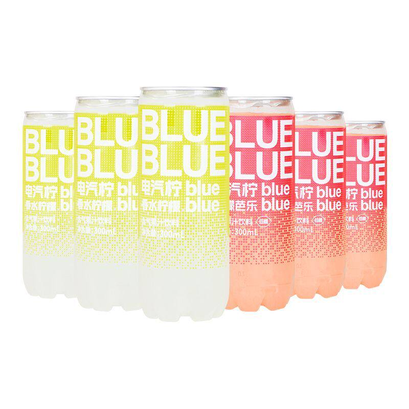 柠檬共和国柠檬芭乐/香水柠檬果味汽水300ml*8罐碳酸饮料低卡0脂