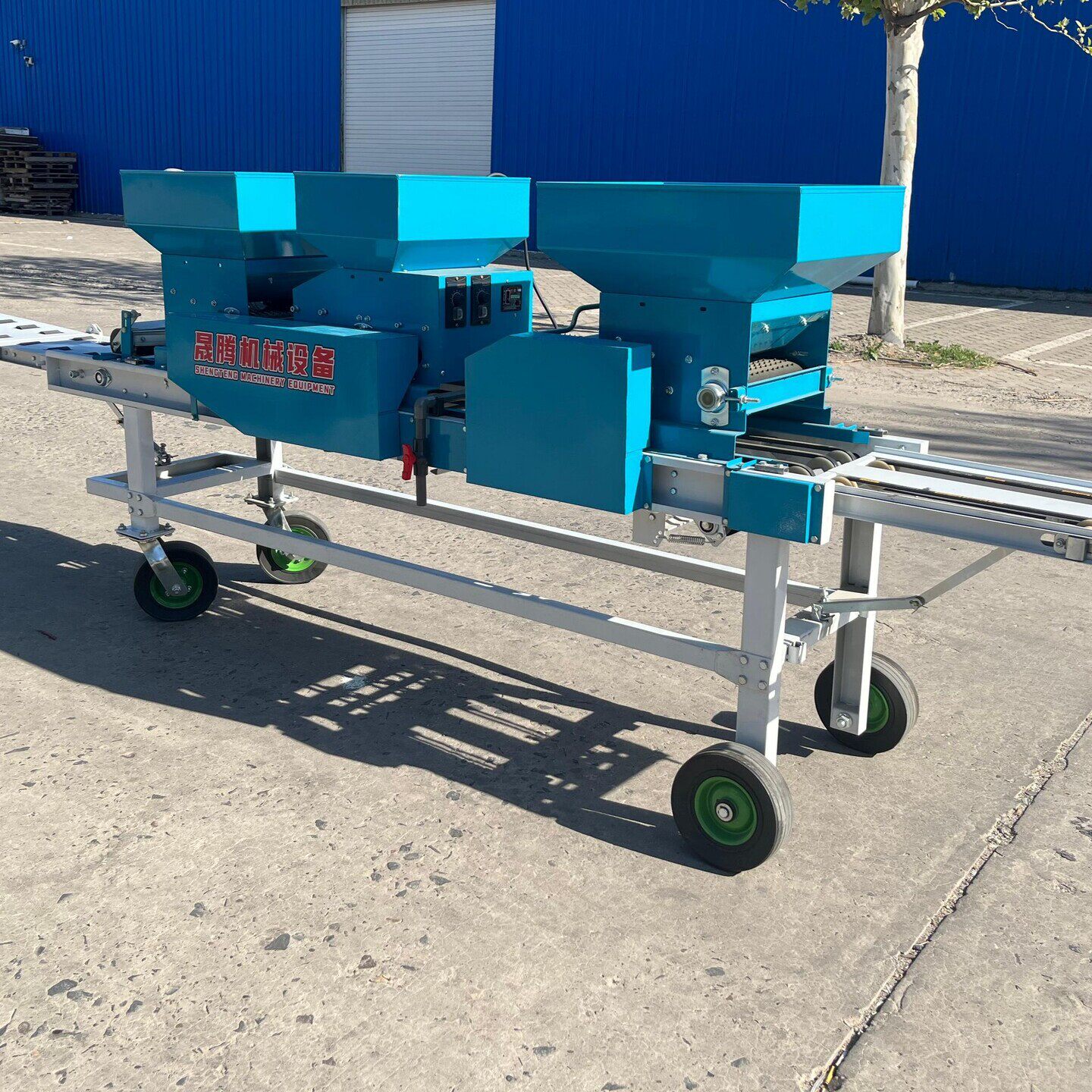 水稻播种覆土流水线双电机水稻播种机育秧播种器育秧流水线全自动