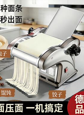 家用商用电动制面机插电式自动小型多功能擀面机家庭不锈钢面条机
