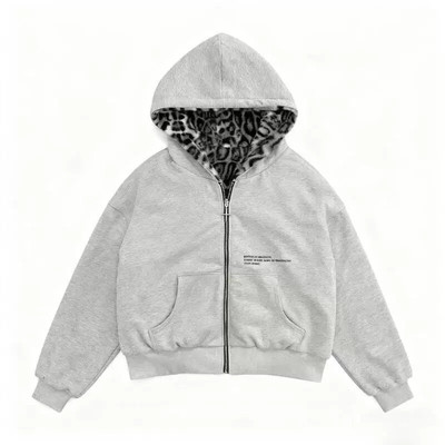 New Two sided Clothing Harajuku Retro Leopard Print