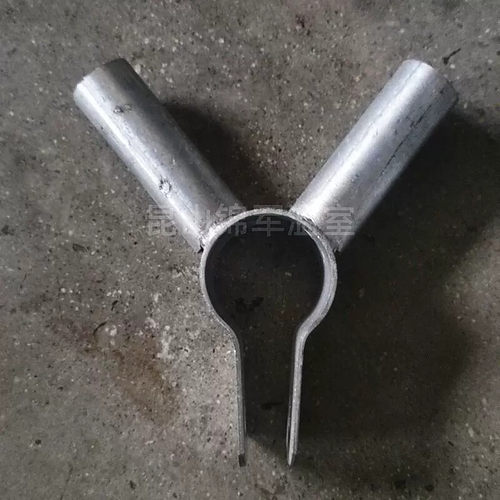 农用温室大棚配件焊接双/单羊角拱管连接件卡扣钢管接头抱箍夹箍