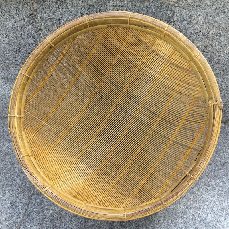 纯手工制作竹筛鱼筛塑料渔筛鱼苗飞盘撒网泥鳅虾大小分级鱼筛