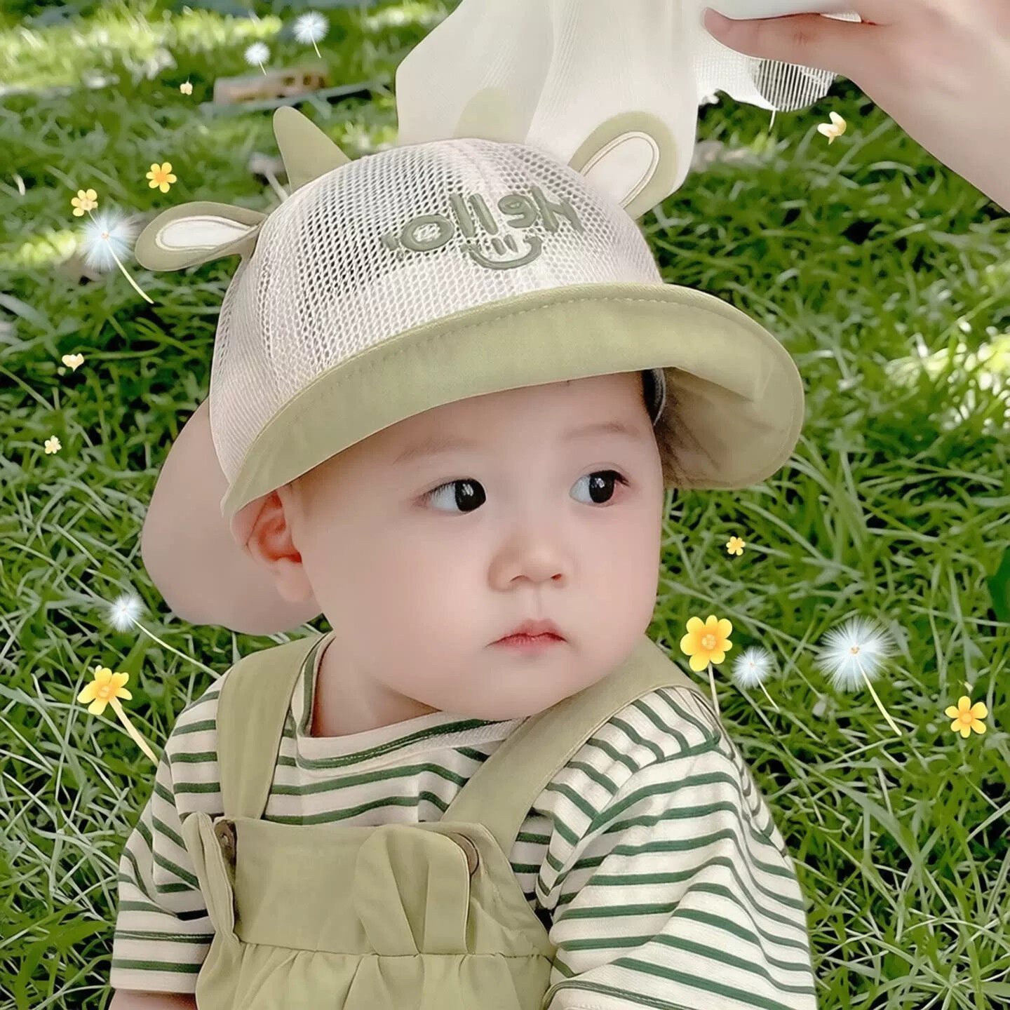 婴儿遮阳帽子夏季薄款男童女童全网鸭舌帽小童宝宝防晒透气渔夫帽