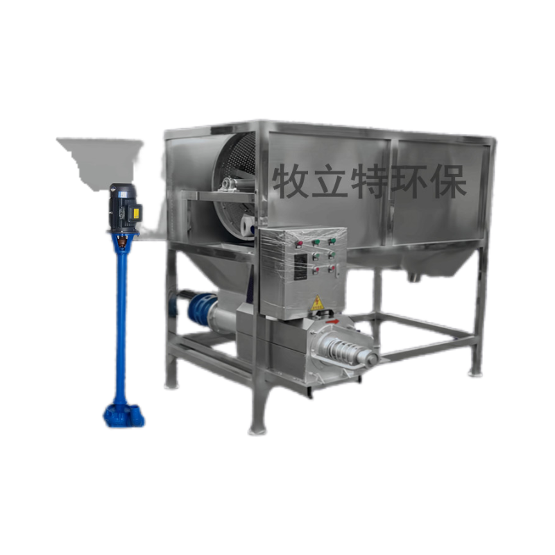 养殖场清粪机新款猪粪牛粪全自动养殖场鸡粪便滚筒微滤式固液分离
