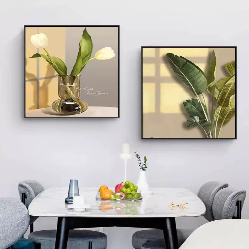 餐厅装饰画现代简约饭厅饭桌墙面挂画高端餐桌背景墙轻奢壁画