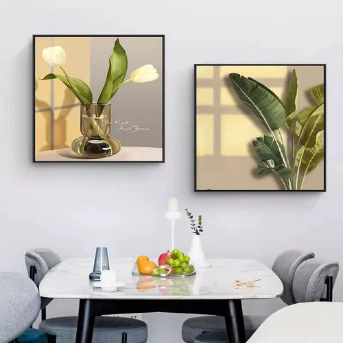 餐厅装饰画现代简约饭厅饭桌墙面挂画高端餐桌背景墙轻奢壁画