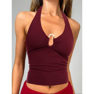 H 91984 Sexy backless strap camisole 性感露背系带小背心
