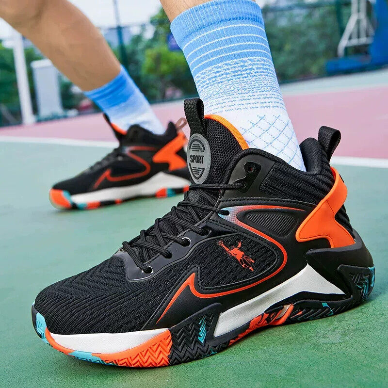 乔丹格兰男鞋秋季减震防滑专业实战篮球鞋软底舒适回弹护膝跑步鞋