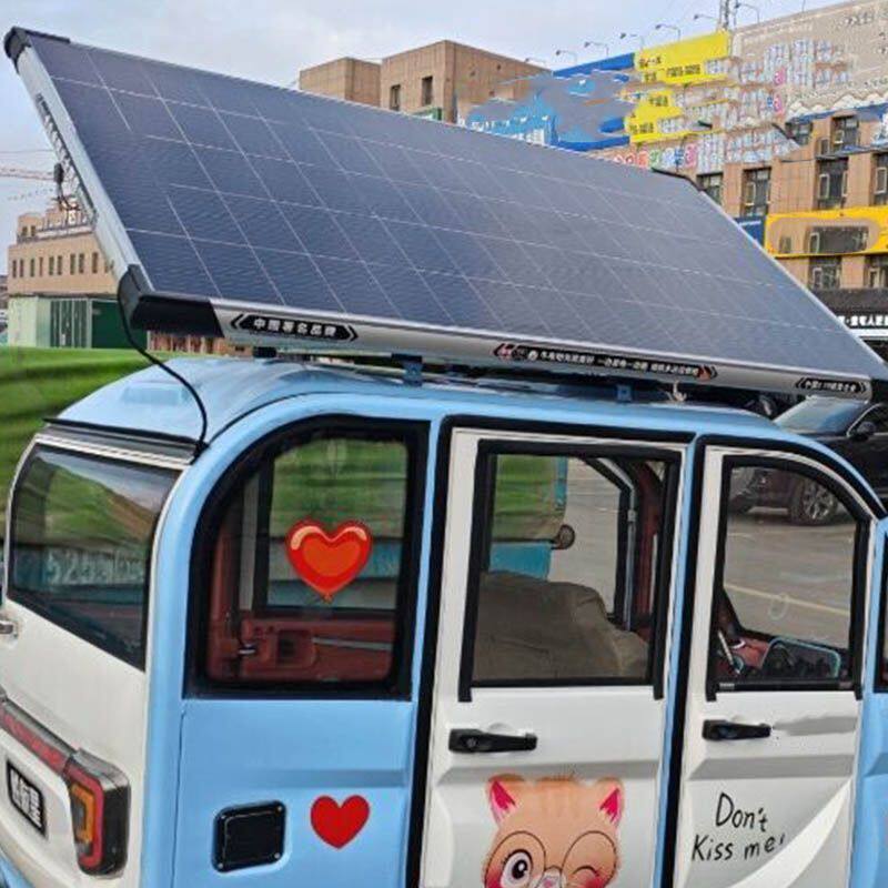 太阳能发电板四轮车48V60V72单晶光伏板三轮车充手机电池太阳能发