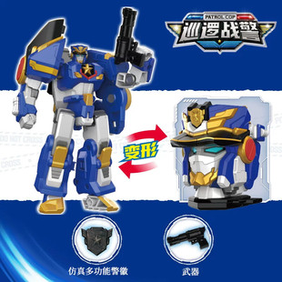 迷你特工队7之超级战警力量x巡逻可动机器人偶战士公仔玩具男孩童