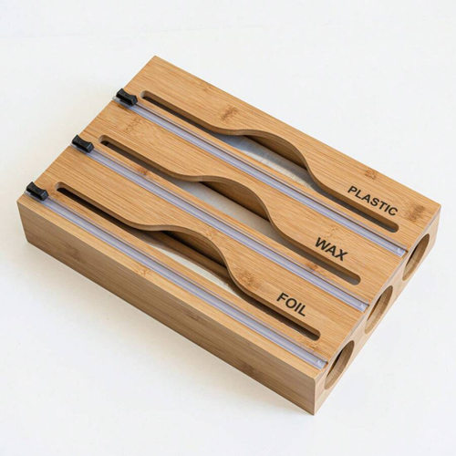H 25271 Bam Wall 3in1 Storage Cutter Box 竹制壁挂三合一收纳