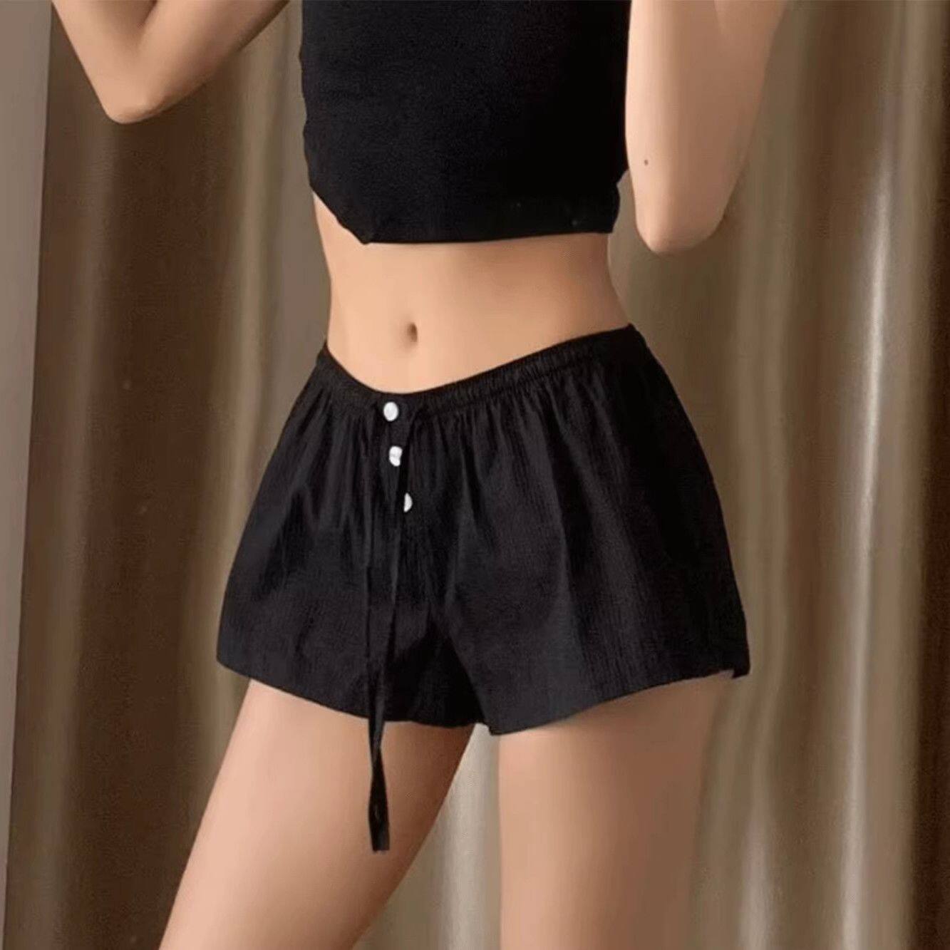 裤子宽松bf慵懒风修身外穿运动高腰打底阔腿夏女家居休闲短裤热裤