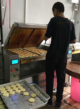 全自动卧式烧饼机纯电吊炉烧饼烤饼机烤饼炉烧饼机转炉烤饼机