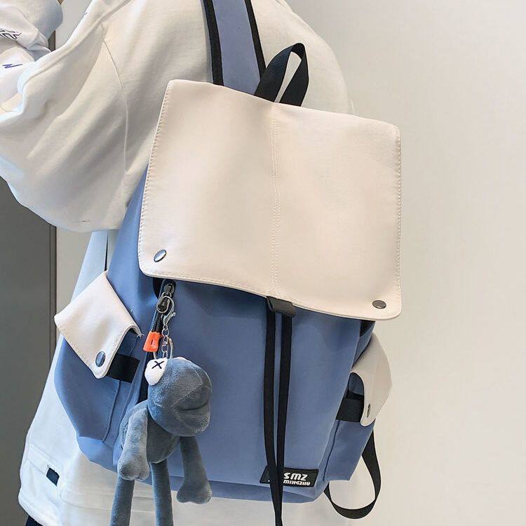 简约旅行背包大容量高颜值女大学生高中生双肩包初中学生旅行书包