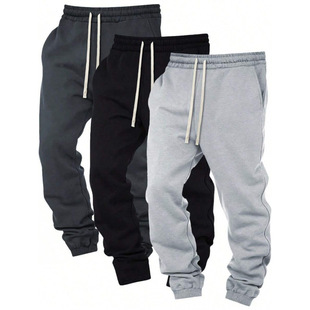 L 66243 Solid vintage men's sweatpants 纯色复古男士运动卫裤