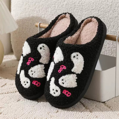 Slippers For Women Mens Spooky Pumpkin Slippers Cozy Comfy