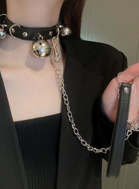 母小狗铃铛铃铛皮革小狗小众设计感独特项圈2025新款项圈脖子项圈