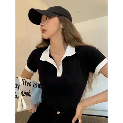 J 42160 Polo Collar Short Sleeve Top 短袖Polo衫 欧美跨境